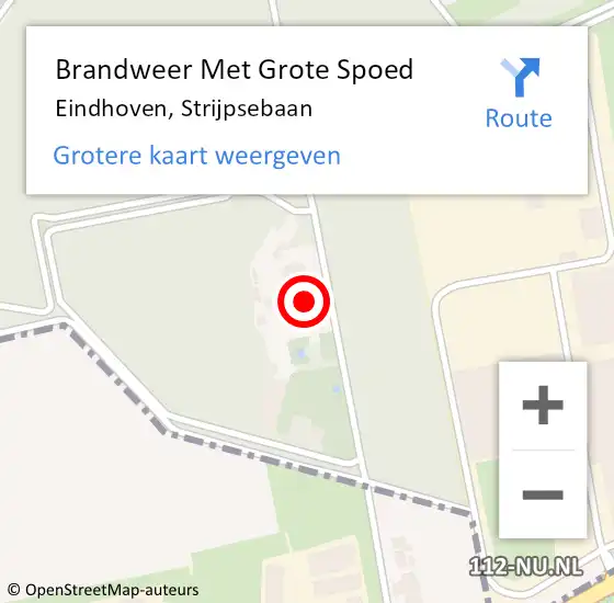 Locatie op kaart van de 112 melding: Brandweer Met Grote Spoed Naar Eindhoven, Strijpsebaan op 14 augustus 2024 08:24