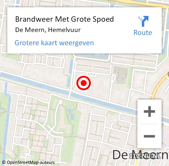 Locatie op kaart van de 112 melding: Brandweer Met Grote Spoed Naar De Meern, Hemelvuur op 14 augustus 2024 09:24