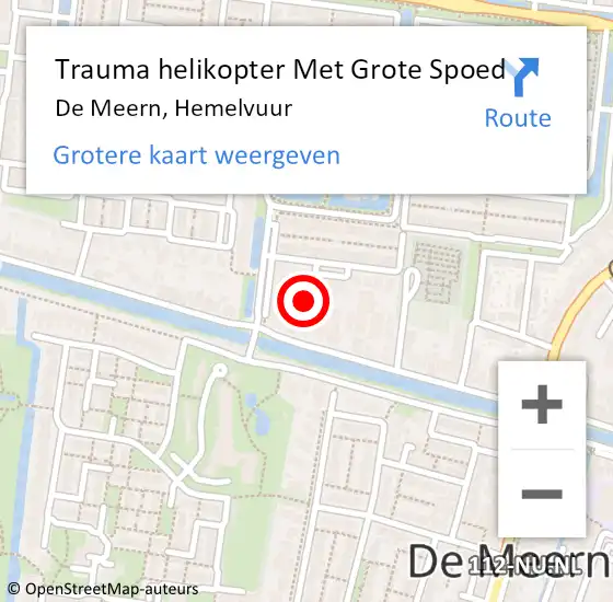 Locatie op kaart van de 112 melding: Trauma helikopter Met Grote Spoed Naar De Meern, Hemelvuur op 14 augustus 2024 09:42