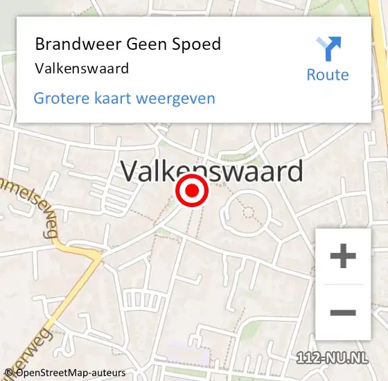 Locatie op kaart van de 112 melding: Brandweer Geen Spoed Naar Valkenswaard op 14 augustus 2024 13:39