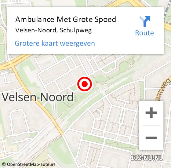 Locatie op kaart van de 112 melding: Ambulance Met Grote Spoed Naar Velsen-Noord, Schulpweg op 14 augustus 2024 15:54