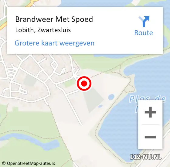 Locatie op kaart van de 112 melding: Brandweer Met Spoed Naar Lobith, Zwartesluis op 14 augustus 2024 17:36