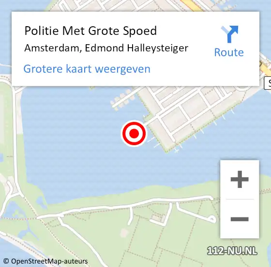 Locatie op kaart van de 112 melding: Politie Met Grote Spoed Naar Amsterdam, Edmond Halleysteiger op 14 augustus 2024 19:19