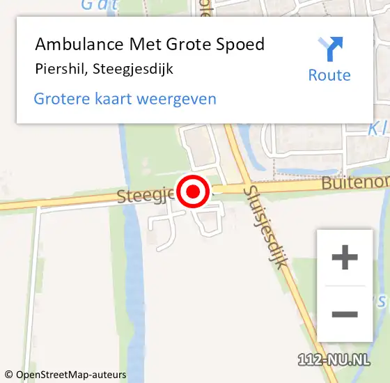 Locatie op kaart van de 112 melding: Ambulance Met Grote Spoed Naar Piershil, Steegjesdijk op 14 augustus 2024 22:21