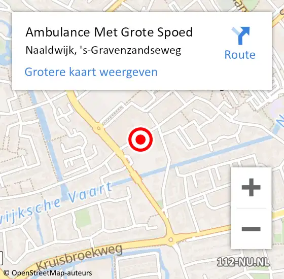 Locatie op kaart van de 112 melding: Ambulance Met Grote Spoed Naar Naaldwijk, 's-Gravenzandseweg op 15 augustus 2024 09:52