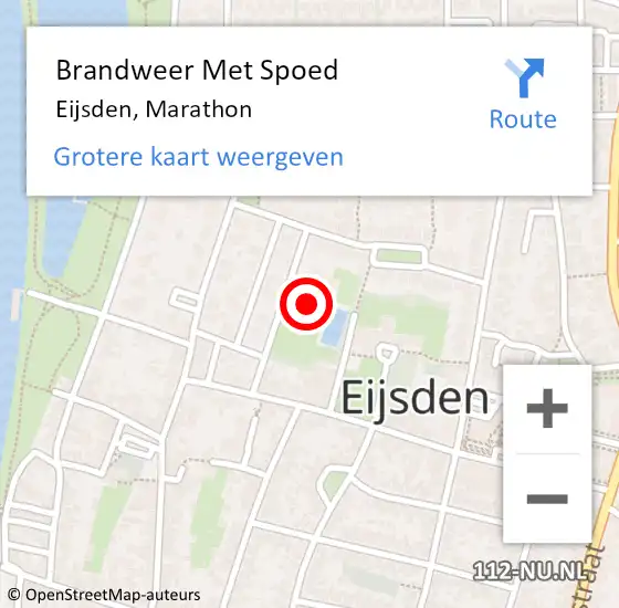 Locatie op kaart van de 112 melding: Brandweer Met Spoed Naar Eijsden, Marathon op 15 augustus 2024 09:56