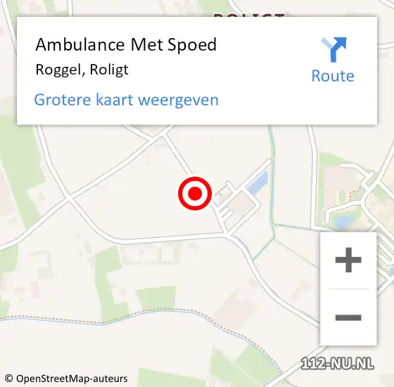 Locatie op kaart van de 112 melding: Ambulance Met Spoed Naar Roggel, Roligt op 15 augustus 2024 12:25