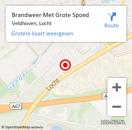 Locatie op kaart van de 112 melding: Brandweer Met Grote Spoed Naar Veldhoven, Locht op 15 augustus 2024 12:57