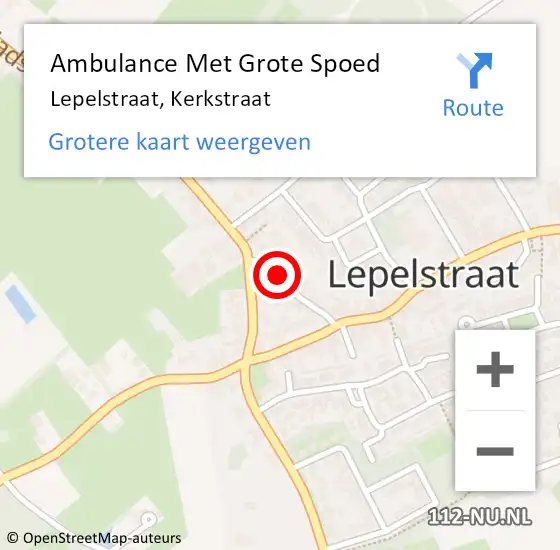 Locatie op kaart van de 112 melding: Ambulance Met Grote Spoed Naar Lepelstraat, Kerkstraat op 16 oktober 2014 12:38