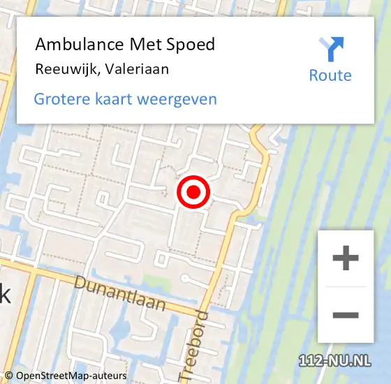 Locatie op kaart van de 112 melding: Ambulance Met Spoed Naar Reeuwijk, Valeriaan op 15 augustus 2024 15:26