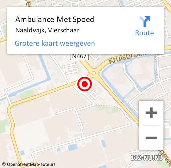 Locatie op kaart van de 112 melding: Ambulance Met Spoed Naar Naaldwijk, Vierschaar op 15 augustus 2024 15:58