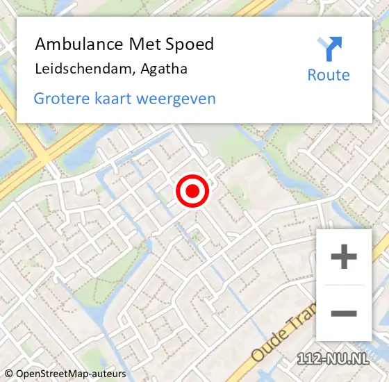 Locatie op kaart van de 112 melding: Ambulance Met Spoed Naar Leidschendam, Agatha op 15 augustus 2024 16:07