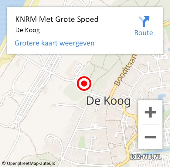 Locatie op kaart van de 112 melding: KNRM Met Grote Spoed Naar De Koog op 15 augustus 2024 17:45