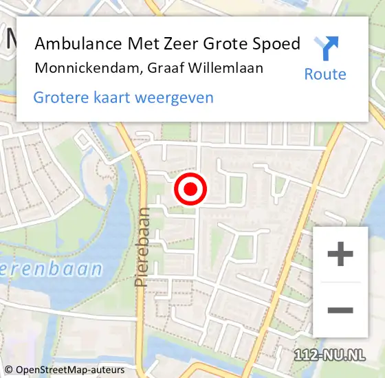 Locatie op kaart van de 112 melding: Ambulance Met Zeer Grote Spoed Naar Monnickendam, Graaf Willemlaan op 15 augustus 2024 18:02