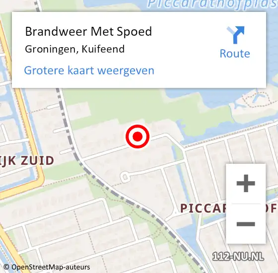 Locatie op kaart van de 112 melding: Brandweer Met Spoed Naar Groningen, Kuifeend op 15 augustus 2024 19:03