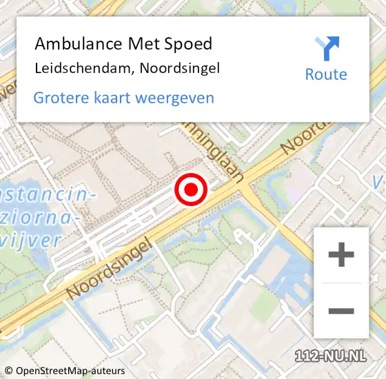 Locatie op kaart van de 112 melding: Ambulance Met Spoed Naar Leidschendam, Noordsingel op 16 augustus 2024 06:54