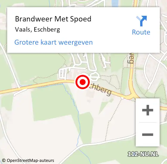 Locatie op kaart van de 112 melding: Brandweer Met Spoed Naar Vaals, Eschberg op 16 augustus 2024 07:13