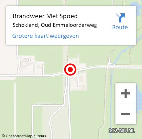 Locatie op kaart van de 112 melding: Brandweer Met Spoed Naar Schokland, Oud Emmeloorderweg op 16 augustus 2024 07:59