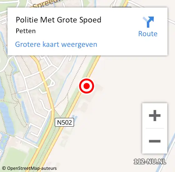 Locatie op kaart van de 112 melding: Politie Met Grote Spoed Naar Petten op 16 augustus 2024 14:05