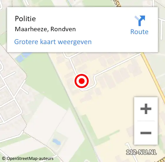 Locatie op kaart van de 112 melding: Politie Maarheeze, Rondven op 16 augustus 2024 14:46