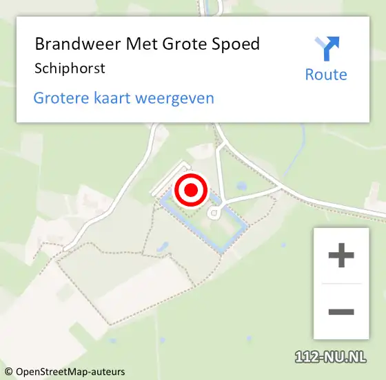 Locatie op kaart van de 112 melding: Brandweer Met Grote Spoed Naar Schiphorst op 17 augustus 2024 01:38