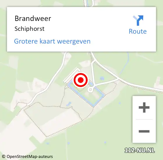 Locatie op kaart van de 112 melding: Brandweer Schiphorst op 17 augustus 2024 01:40