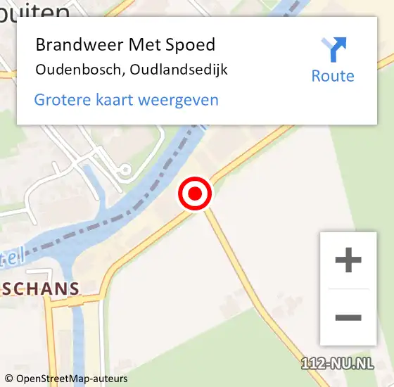 Locatie op kaart van de 112 melding: Brandweer Met Spoed Naar Oudenbosch, Oudlandsedijk op 17 augustus 2024 06:28