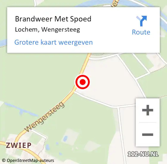 Locatie op kaart van de 112 melding: Brandweer Met Spoed Naar Lochem, Wengersteeg op 17 augustus 2024 10:55