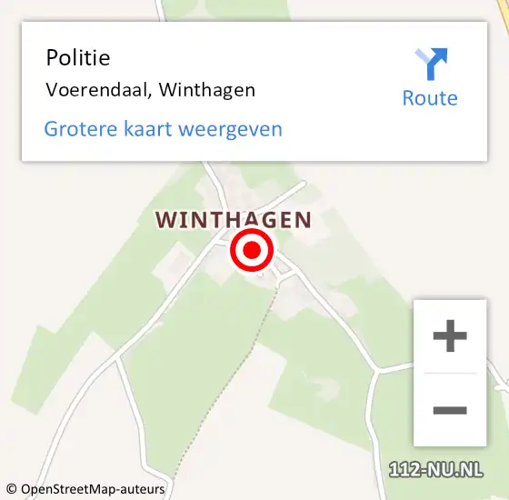 Locatie op kaart van de 112 melding: Politie Voerendaal, Winthagen op 17 augustus 2024 11:05