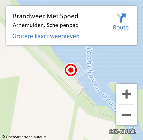 Locatie op kaart van de 112 melding: Brandweer Met Spoed Naar Arnemuiden, Schelpenpad op 17 augustus 2024 12:34