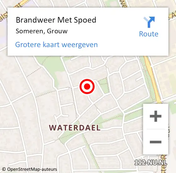 Locatie op kaart van de 112 melding: Brandweer Met Spoed Naar Someren, Grouw op 17 augustus 2024 13:31