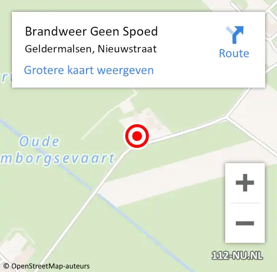 Locatie op kaart van de 112 melding: Brandweer Geen Spoed Naar Geldermalsen, Nieuwstraat op 17 augustus 2024 15:27