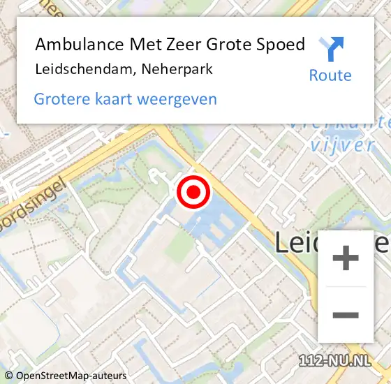 Locatie op kaart van de 112 melding: Ambulance Met Zeer Grote Spoed Naar Leidschendam, Neherpark op 17 augustus 2024 15:38