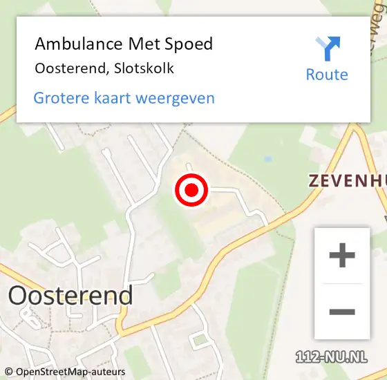 Locatie op kaart van de 112 melding: Ambulance Met Spoed Naar Oosterend, Slotskolk op 17 augustus 2024 16:22