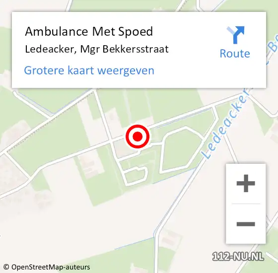 Locatie op kaart van de 112 melding: Ambulance Met Spoed Naar Ledeacker, Mgr Bekkersstraat op 16 oktober 2014 16:29