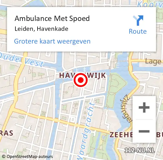 Locatie op kaart van de 112 melding: Ambulance Met Spoed Naar Wassenaar, Havenkade op 17 augustus 2024 20:33