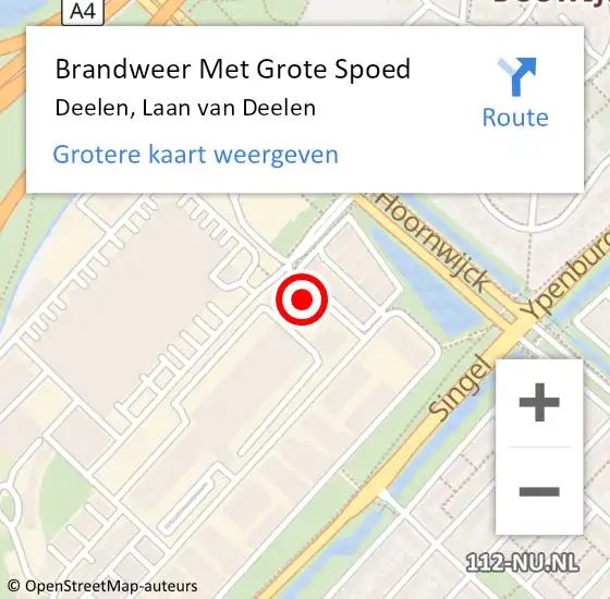 Locatie op kaart van de 112 melding: Brandweer Met Grote Spoed Naar Deelen, Laan van Deelen op 18 augustus 2024 00:12