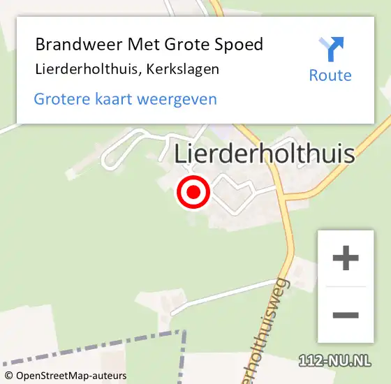 Locatie op kaart van de 112 melding: Brandweer Met Grote Spoed Naar Lierderholthuis, Kerkslagen op 18 augustus 2024 09:53