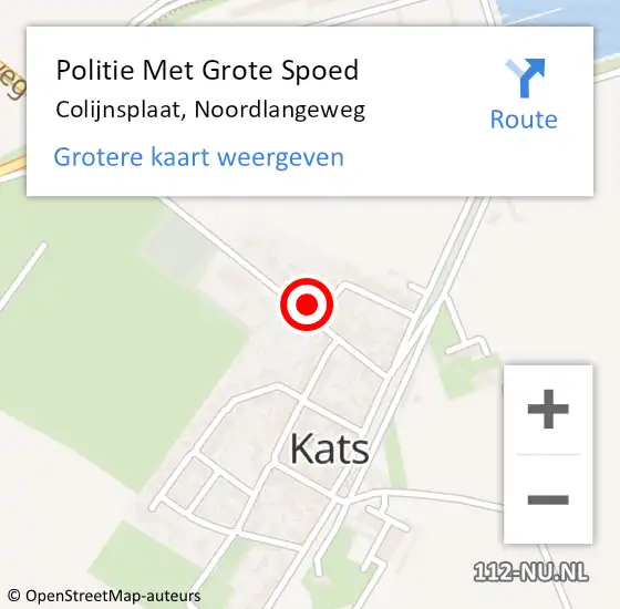 Locatie op kaart van de 112 melding: Politie Met Grote Spoed Naar Colijnsplaat, Noordlangeweg op 18 augustus 2024 12:09