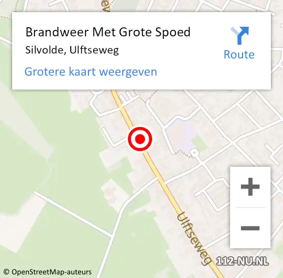 Locatie op kaart van de 112 melding: Brandweer Met Grote Spoed Naar Silvolde, Ulftseweg op 18 augustus 2024 13:15