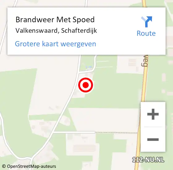 Locatie op kaart van de 112 melding: Brandweer Met Spoed Naar Valkenswaard, Schafterdijk op 18 augustus 2024 18:03