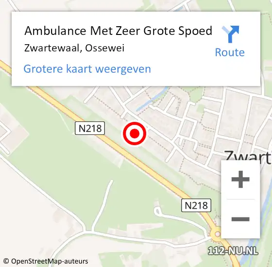 Locatie op kaart van de 112 melding: Ambulance Met Zeer Grote Spoed Naar Zwartewaal, Ossewei op 18 augustus 2024 20:31