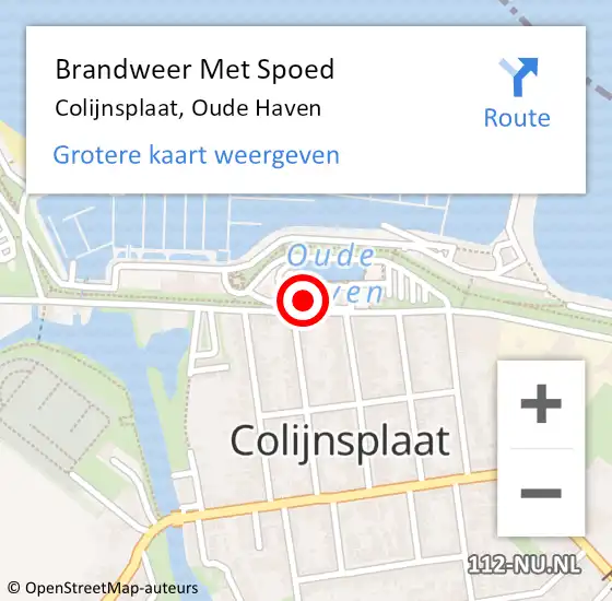 Locatie op kaart van de 112 melding: Brandweer Met Spoed Naar Colijnsplaat, Oude Haven op 19 augustus 2024 08:53