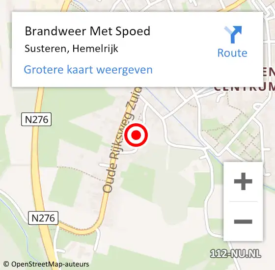 Locatie op kaart van de 112 melding: Brandweer Met Spoed Naar Susteren, Hemelrijk op 19 augustus 2024 10:49