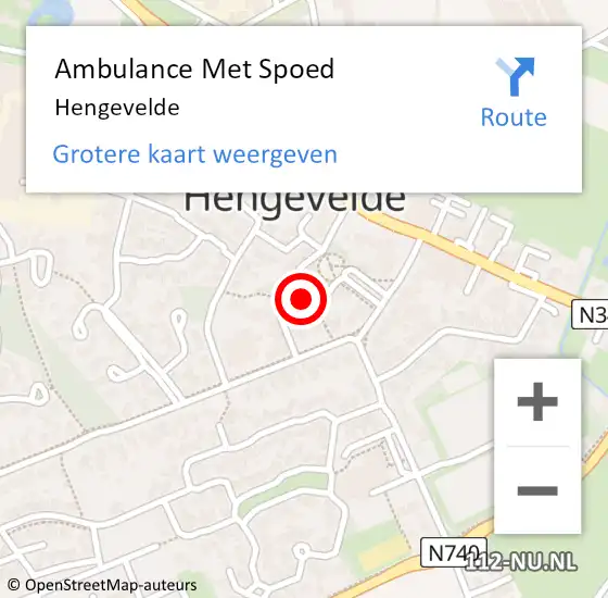 Locatie op kaart van de 112 melding: Ambulance Met Spoed Naar Hengevelde op 19 augustus 2024 11:09