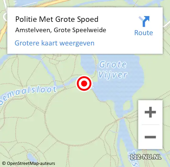 Locatie op kaart van de 112 melding: Politie Met Grote Spoed Naar Amstelveen, Grote Speelweide op 19 augustus 2024 13:04