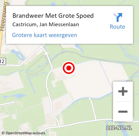 Locatie op kaart van de 112 melding: Brandweer Met Grote Spoed Naar Castricum, Jan Miessenlaan op 19 augustus 2024 13:05