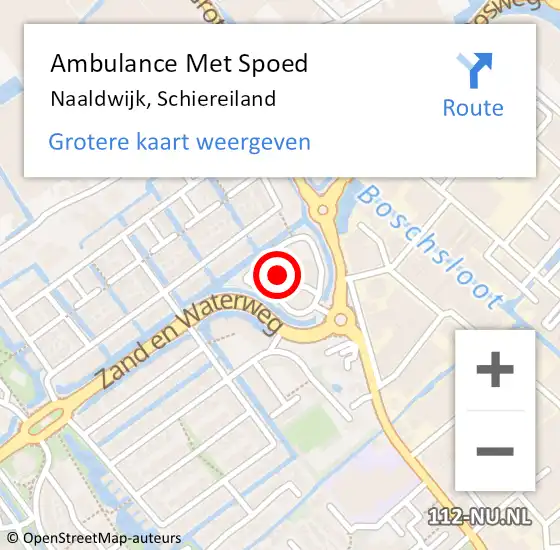 Locatie op kaart van de 112 melding: Ambulance Met Spoed Naar Naaldwijk, Schiereiland op 19 augustus 2024 14:30