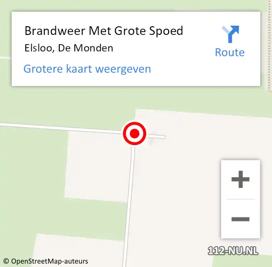 Locatie op kaart van de 112 melding: Brandweer Met Grote Spoed Naar Elsloo, De Monden op 19 augustus 2024 15:20