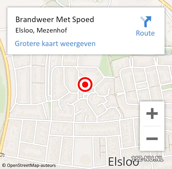 Locatie op kaart van de 112 melding: Brandweer Met Spoed Naar Elsloo, Mezenhof op 19 augustus 2024 19:49